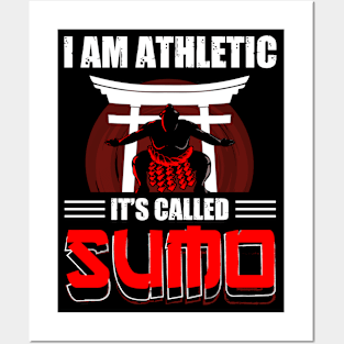 Japanese Sumo Wrestler Athletic In Mawashi Torii Posters and Art